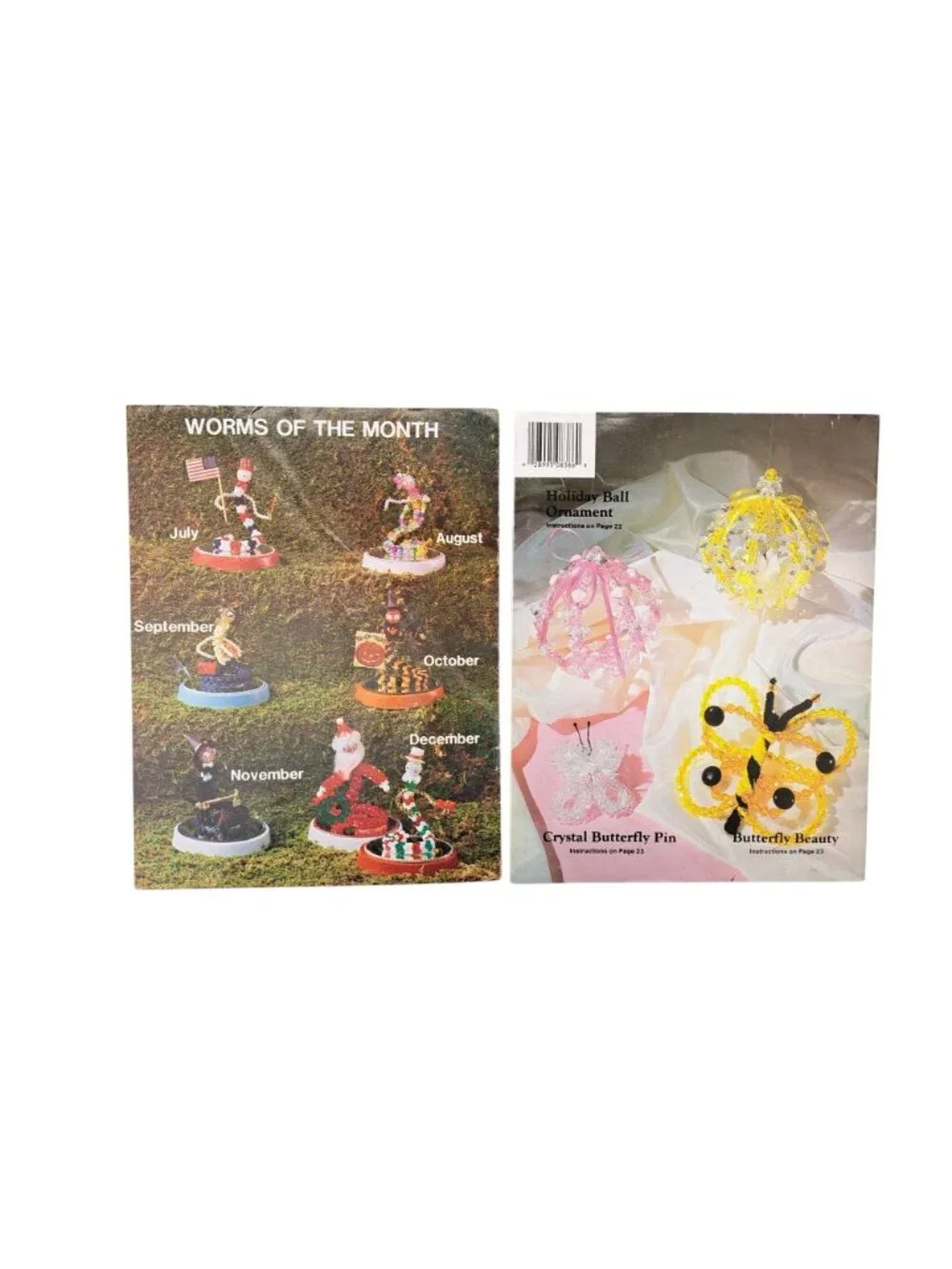 Vintage Beadcraft Notions & Darice Worms Of The Month Booklet Bead Pins Ornament